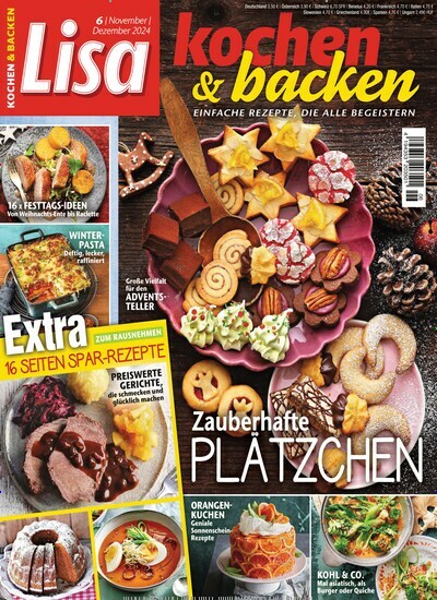 Titelbild der Ausgabe 6/2024 von Lisa Kochen & Backen. Diese Zeitschrift und viele weitere Kochzeitschriften und Backzeitschriften als Abo oder epaper bei United Kiosk online kaufen.