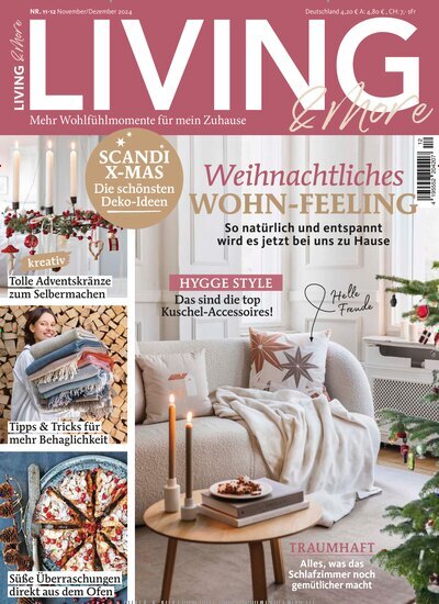 Titelbild der Ausgabe 12/2024 von Living & More. Diese Zeitschrift und viele weitere Gartenzeitschriften und Wohnzeitschriften als Abo oder epaper bei United Kiosk online kaufen.