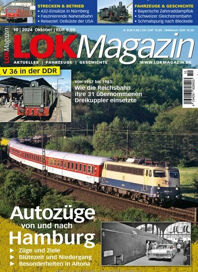 Titelbild der Ausgabe 10/2024 von LOK Magazin. Diese Zeitschrift und viele weitere Reisemagazine, Freizeitmagazine und Wissensmagazine als Abo oder epaper bei United Kiosk online kaufen.