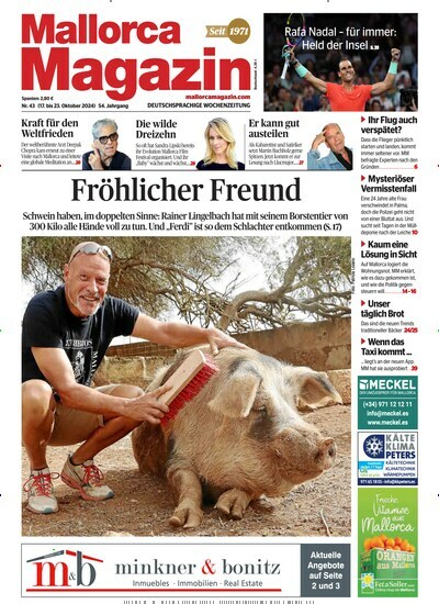 Titelbild der Ausgabe 43/2024 von Mallorca Magazin. Diese Zeitschrift und viele weitere Wirtschaftsmagazine und Politikmagazine als Abo oder epaper bei United Kiosk online kaufen.