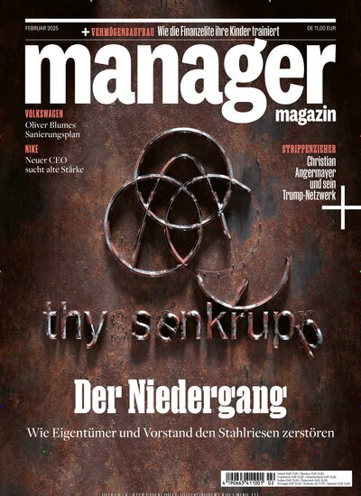 Titelbild der Ausgabe 2/2025 von manager magazin. Diese Zeitschrift und viele weitere Wirtschaftsmagazine und Politikmagazine als Abo oder epaper bei United Kiosk online kaufen.