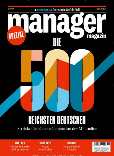 Titelbild der Ausgabe 1/2024 von manager magazin spezial. Diese Zeitschrift und viele weitere Wirtschaftsmagazine und Politikmagazine als Abo oder epaper bei United Kiosk online kaufen.