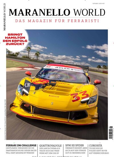 Titelbild der Ausgabe 1/2025 von Maranello World. Diese Zeitschrift und viele weitere Automagazine und Motorradzeitschriften als Abo oder epaper bei United Kiosk online kaufen.