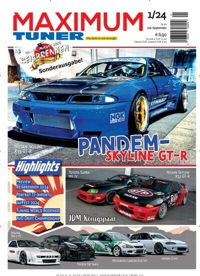 Titelbild der Ausgabe 1/2024 von Maximum Tuner. Diese Zeitschrift und viele weitere Automagazine und Motorradzeitschriften als Abo oder epaper bei United Kiosk online kaufen.
