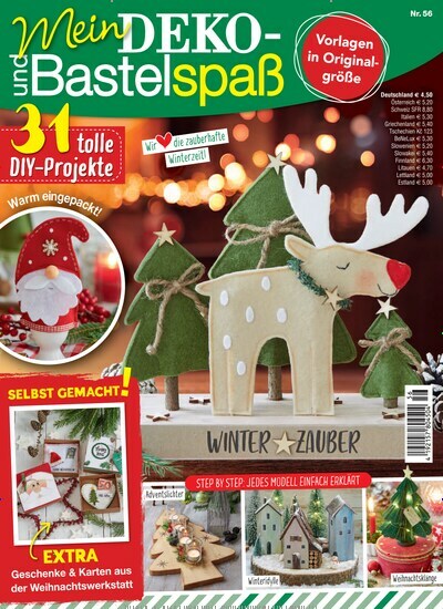 Titelbild der Ausgabe 56/2024 von Mein Deko- und Bastelspaß. Diese Zeitschrift und viele weitere Elternzeitschriften und Tierzeitschriften als Abo oder epaper bei United Kiosk online kaufen.