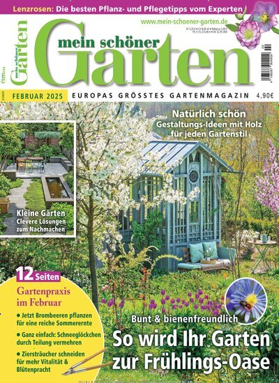 Titelbild der Ausgabe 2/2025 von Mein schöner Garten. Diese Zeitschrift und viele weitere Gartenzeitschriften und Wohnzeitschriften als Abo oder epaper bei United Kiosk online kaufen.