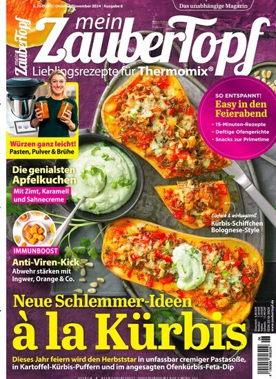 Titelbild der Ausgabe 6/2024 von mein ZauberTopf. Diese Zeitschrift und viele weitere Kochzeitschriften und Backzeitschriften als Abo oder epaper bei United Kiosk online kaufen.