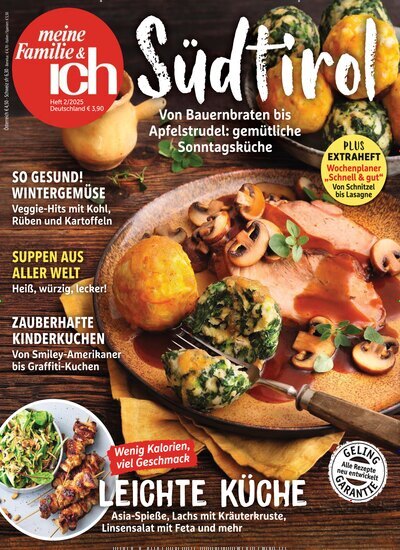 Titelbild der Ausgabe 2/2025 von meine Familie & ich. Diese Zeitschrift und viele weitere Kochzeitschriften und Backzeitschriften als Abo oder epaper bei United Kiosk online kaufen.