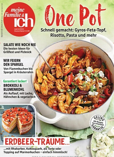 Titelbild der Ausgabe 6/2024 von meine Familie & ich. Diese Zeitschrift und viele weitere Kochzeitschriften und Backzeitschriften als Abo oder epaper bei United Kiosk online kaufen.