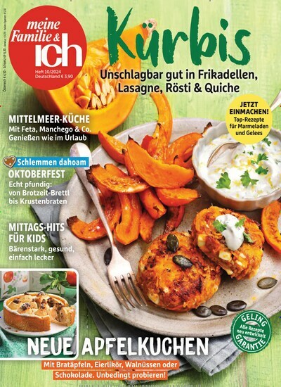 Titelbild der Ausgabe 10/2024 von meine Familie & ich. Diese Zeitschrift und viele weitere Kochzeitschriften und Backzeitschriften als Abo oder epaper bei United Kiosk online kaufen.