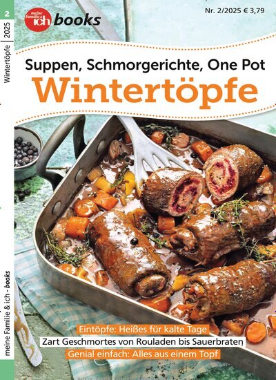 Titelbild der Ausgabe 2/2025 von meine Familie & ich books. Diese Zeitschrift und viele weitere Kochzeitschriften und Backzeitschriften als Abo oder epaper bei United Kiosk online kaufen.