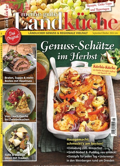 Titelbild der Ausgabe 5/2024 von Meine gute Landküche. Diese Zeitschrift und viele weitere Gartenzeitschriften und Wohnzeitschriften als Abo oder epaper bei United Kiosk online kaufen.