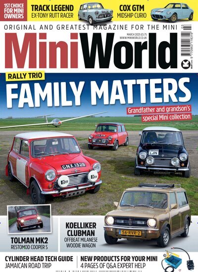 Titelbild der Ausgabe 3/2025 von Mini World. Diese Zeitschrift und viele weitere Automagazine und Motorradzeitschriften als Abo oder epaper bei United Kiosk online kaufen.