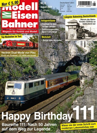 Titelbild der Ausgabe 8/2024 von Modelleisenbahner. Diese Zeitschrift und viele weitere Reisemagazine, Freizeitmagazine und Wissensmagazine als Abo oder epaper bei United Kiosk online kaufen.