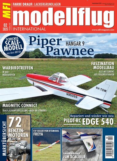 Titelbild der Ausgabe 2/2025 von Modellflug International. Diese Zeitschrift und viele weitere Reisemagazine, Freizeitmagazine und Wissensmagazine als Abo oder epaper bei United Kiosk online kaufen.