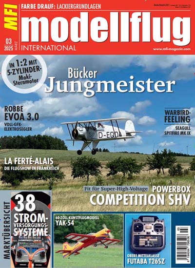 Titelbild der Ausgabe 3/2025 von Modellflug International. Diese Zeitschrift und viele weitere Reisemagazine, Freizeitmagazine und Wissensmagazine als Abo oder epaper bei United Kiosk online kaufen.