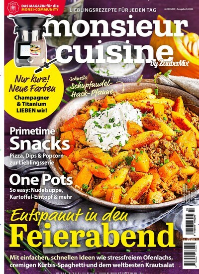 Titelbild der Ausgabe 5/2024 von monsieur cuisine by Mein Zaubertopf. Diese Zeitschrift und viele weitere Kochzeitschriften und Backzeitschriften als Abo oder epaper bei United Kiosk online kaufen.