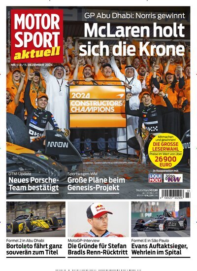 Titelbild der Ausgabe 3/2025 von Motor Sport aktuell. Diese Zeitschrift und viele weitere Automagazine und Motorradzeitschriften als Abo oder epaper bei United Kiosk online kaufen.