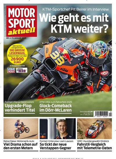 Titelbild der Ausgabe 4/2025 von Motor Sport aktuell. Diese Zeitschrift und viele weitere Automagazine und Motorradzeitschriften als Abo oder epaper bei United Kiosk online kaufen.