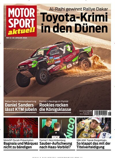 Titelbild der Ausgabe 6/2025 von Motor Sport aktuell. Diese Zeitschrift und viele weitere Automagazine und Motorradzeitschriften als Abo oder epaper bei United Kiosk online kaufen.