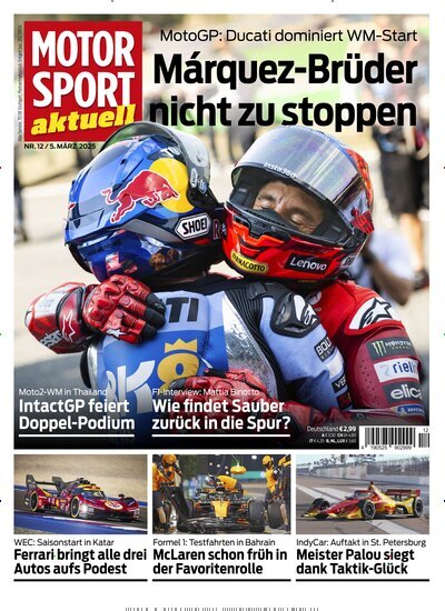 Titelbild der Ausgabe 12/2025 von Motor Sport aktuell. Diese Zeitschrift und viele weitere Automagazine und Motorradzeitschriften als Abo oder epaper bei United Kiosk online kaufen.