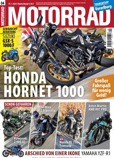 Titelbild der Ausgabe 4/2025 von Motorrad. Diese Zeitschrift und viele weitere Automagazine und Motorradzeitschriften als Abo oder epaper bei United Kiosk online kaufen.