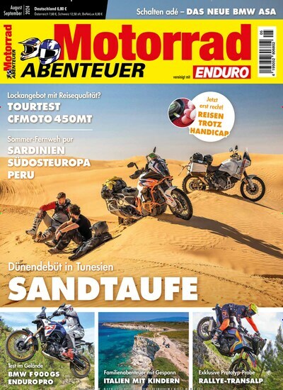 Titelbild der Ausgabe 5/2024 von Motorrad ABENTEUER. Diese Zeitschrift und viele weitere Automagazine und Motorradzeitschriften als Abo oder epaper bei United Kiosk online kaufen.