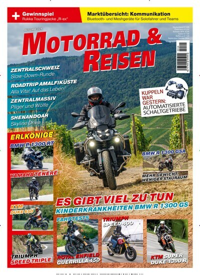 Titelbild der Ausgabe 124/2024 von Motorrad & Reisen. Diese Zeitschrift und viele weitere Automagazine und Motorradzeitschriften als Abo oder epaper bei United Kiosk online kaufen.