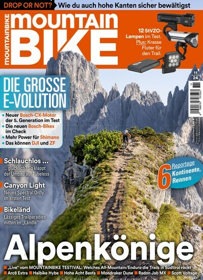 Titelbild der Ausgabe 11/2024 von MountainBIKE. Diese Zeitschrift und viele weitere Sportmagazine als Abo oder epaper bei United Kiosk online kaufen.