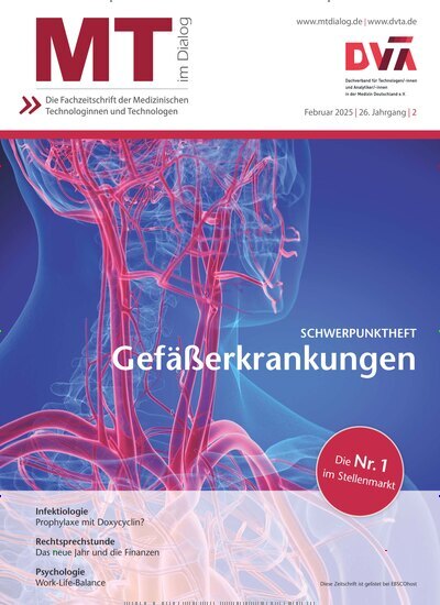 Titelbild der Ausgabe 2/2025 von MT im Dialog. Diese Zeitschrift und viele weitere Pflegezeitschriften und medizinische Fachzeitschriften als Abo oder epaper bei United Kiosk online kaufen.