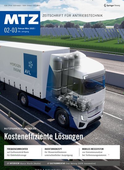 Titelbild der Ausgabe 2/2025 von MTZ - Motortechnische Zeitschrift. Diese Zeitschrift und viele weitere Industriemagazine und Handwerkmagazine als Abo oder epaper bei United Kiosk online kaufen.