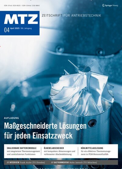 Titelbild der Ausgabe 4/2025 von MTZ - Motortechnische Zeitschrift. Diese Zeitschrift und viele weitere Industriemagazine und Handwerkmagazine als Abo oder epaper bei United Kiosk online kaufen.