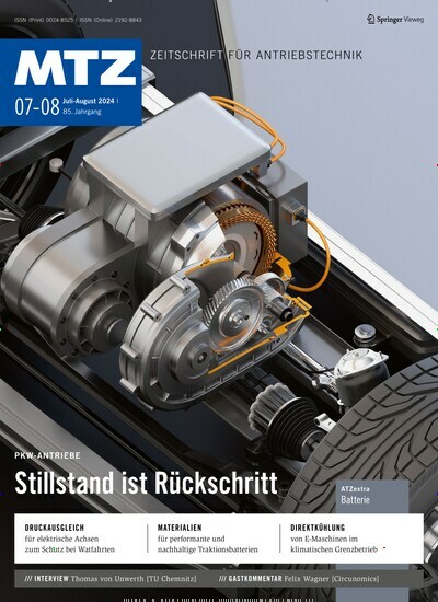 Titelbild der Ausgabe 7/2024 von MTZ - Motortechnische Zeitschrift. Diese Zeitschrift und viele weitere Industriemagazine und Handwerkmagazine als Abo oder epaper bei United Kiosk online kaufen.