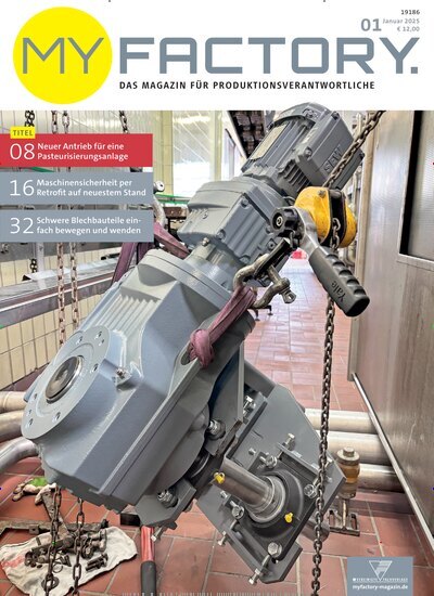 Titelbild der Ausgabe 1/2025 von Myfactory. Diese Zeitschrift und viele weitere Industriemagazine und Handwerkmagazine als Abo oder epaper bei United Kiosk online kaufen.