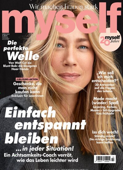 Titelbild der Ausgabe 3/2025 von myself. Diese Zeitschrift und viele weitere Frauenzeitschriften als Abo oder epaper bei United Kiosk online kaufen.