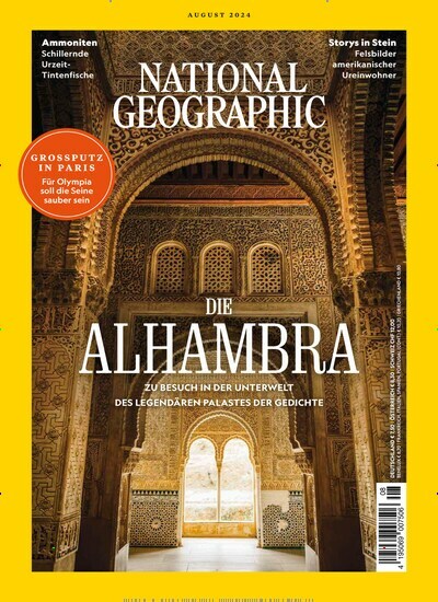 Titelbild der Ausgabe 8/2024 von National Geographic Deutschland. Diese Zeitschrift und viele weitere Reisemagazine, Freizeitmagazine und Wissensmagazine als Abo oder epaper bei United Kiosk online kaufen.
