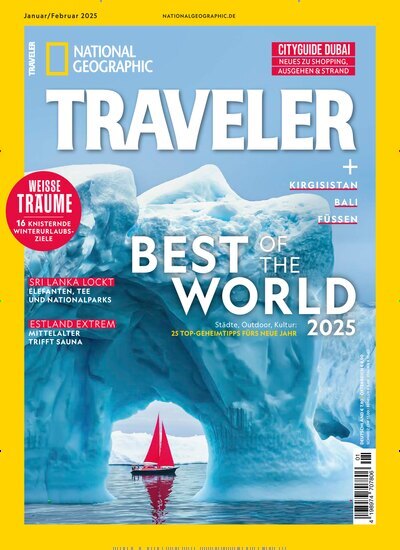 Titelbild der Ausgabe 1/2025 von National Geographic Traveler. Diese Zeitschrift und viele weitere Reisemagazine, Freizeitmagazine und Wissensmagazine als Abo oder epaper bei United Kiosk online kaufen.