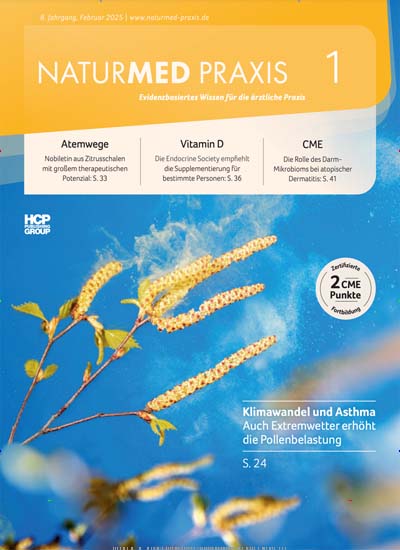 Titelbild der Ausgabe 1/2025 von Naturmed Praxis. Diese Zeitschrift und viele weitere Pflegezeitschriften und medizinische Fachzeitschriften als Abo oder epaper bei United Kiosk online kaufen.