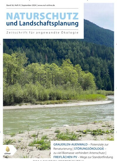 Titelbild der Ausgabe 9/2024 von Naturschutz und Landschaftsplanung. Diese Zeitschrift und viele weitere Naturzeitschriften, Landwirtschaftszeitungen und Umweltmagazine als Abo oder epaper bei United Kiosk online kaufen.