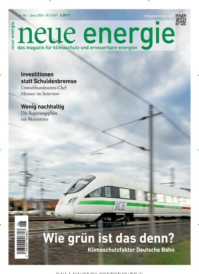 Titelbild der Ausgabe 6/2024 von neue energie. Diese Zeitschrift und viele weitere Wirtschaftsmagazine und Politikmagazine als Abo oder epaper bei United Kiosk online kaufen.