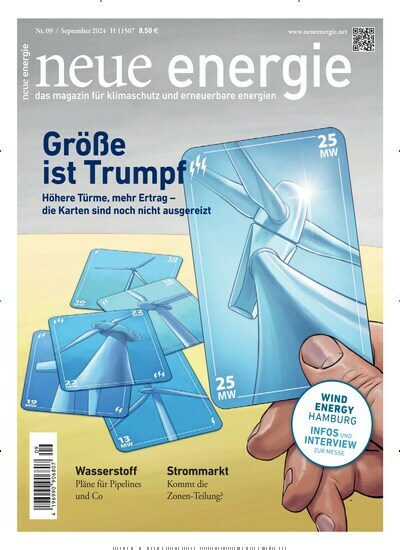 Titelbild der Ausgabe 9/2024 von neue energie. Diese Zeitschrift und viele weitere Wirtschaftsmagazine und Politikmagazine als Abo oder epaper bei United Kiosk online kaufen.