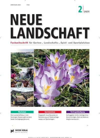 Titelbild der Ausgabe 2/2025 von Neue Landschaft. Diese Zeitschrift und viele weitere Naturzeitschriften, Landwirtschaftszeitungen und Umweltmagazine als Abo oder epaper bei United Kiosk online kaufen.