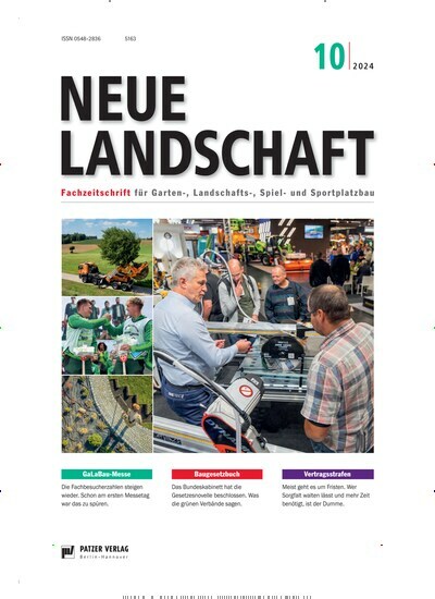 Titelbild der Ausgabe 10/2024 von Neue Landschaft. Diese Zeitschrift und viele weitere Naturzeitschriften, Landwirtschaftszeitungen und Umweltmagazine als Abo oder epaper bei United Kiosk online kaufen.