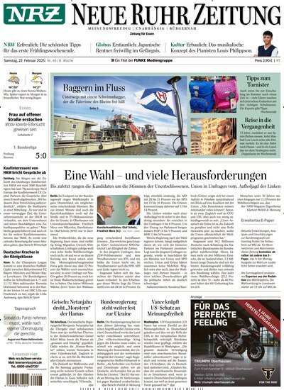 Titelbild der Ausgabe 45/2025 von Neue Ruhr Zeitung. Diese Zeitschrift und viele weitere Zeitungsabos als Abo oder epaper bei United Kiosk online kaufen.