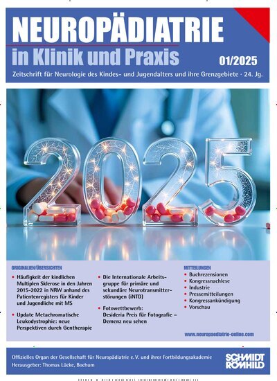 Titelbild der Ausgabe 1/2025 von Neuropädiatrie in Klinik und Praxis. Diese Zeitschrift und viele weitere Pflegezeitschriften und medizinische Fachzeitschriften als Abo oder epaper bei United Kiosk online kaufen.