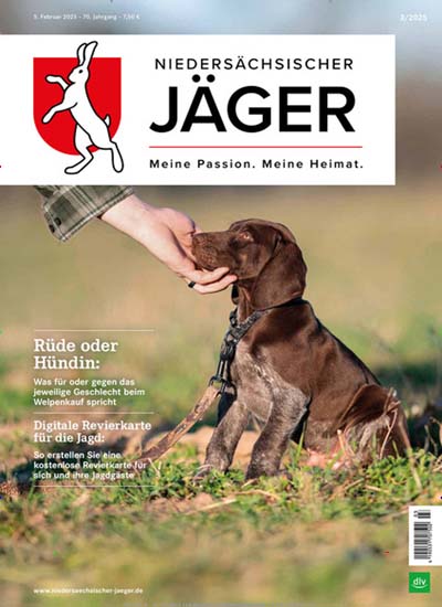 Titelbild der Ausgabe 3/2025 von Niedersächsischer Jäger. Diese Zeitschrift und viele weitere Naturzeitschriften, Landwirtschaftszeitungen und Umweltmagazine als Abo oder epaper bei United Kiosk online kaufen.