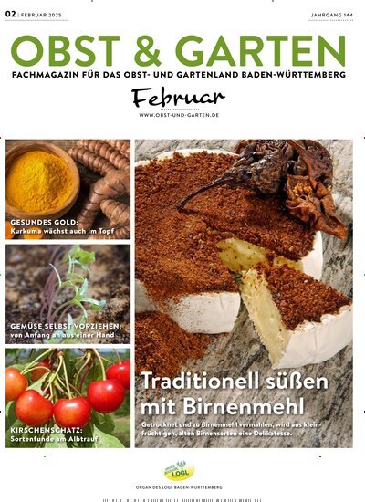 Titelbild der Ausgabe 2/2025 von Obst & Garten. Diese Zeitschrift und viele weitere Naturzeitschriften, Landwirtschaftszeitungen und Umweltmagazine als Abo oder epaper bei United Kiosk online kaufen.