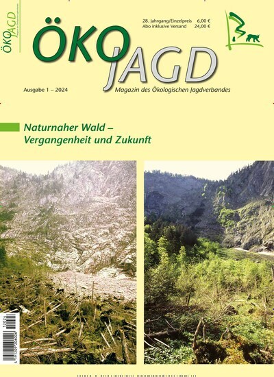 Titelbild der Ausgabe 1/2024 von ÖKOJAGD. Diese Zeitschrift und viele weitere Naturzeitschriften, Landwirtschaftszeitungen und Umweltmagazine als Abo oder epaper bei United Kiosk online kaufen.