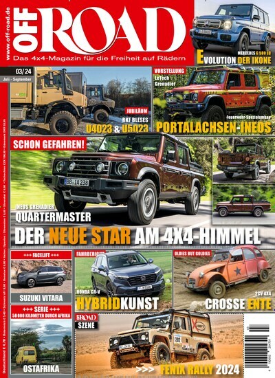 Titelbild der Ausgabe 3/2024 von Off Road. Diese Zeitschrift und viele weitere Automagazine und Motorradzeitschriften als Abo oder epaper bei United Kiosk online kaufen.