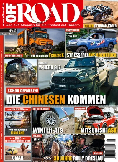 Titelbild der Ausgabe 4/2024 von Off Road. Diese Zeitschrift und viele weitere Automagazine und Motorradzeitschriften als Abo oder epaper bei United Kiosk online kaufen.